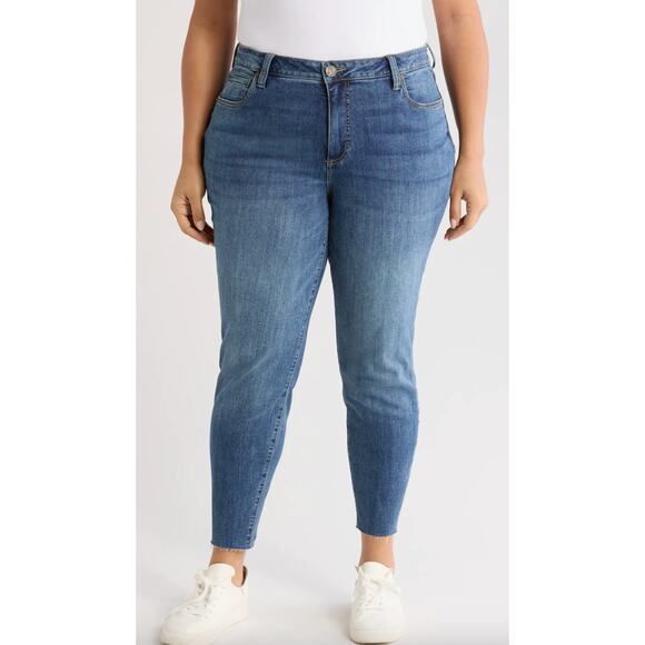 Kut From The Kloth Donna High Rise Ankle Skinny Jeans Plus Size 24 W Classic 25" - Picture 1 of 10